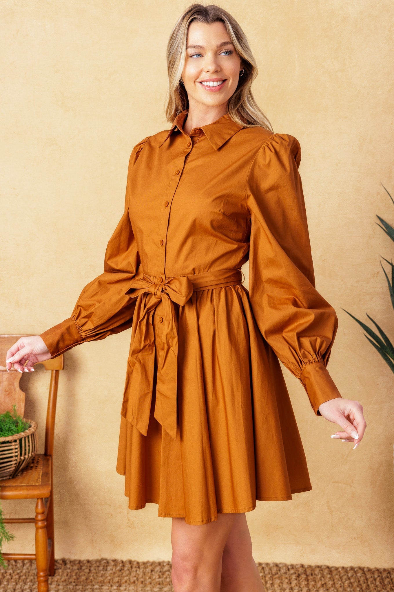 EATONS NECK WOVEN MINI DRESS Flying Tomato